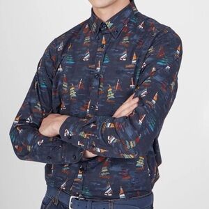 Paul & Shark Nautical Print Men's Shirt size 41 (EU) / L (US)